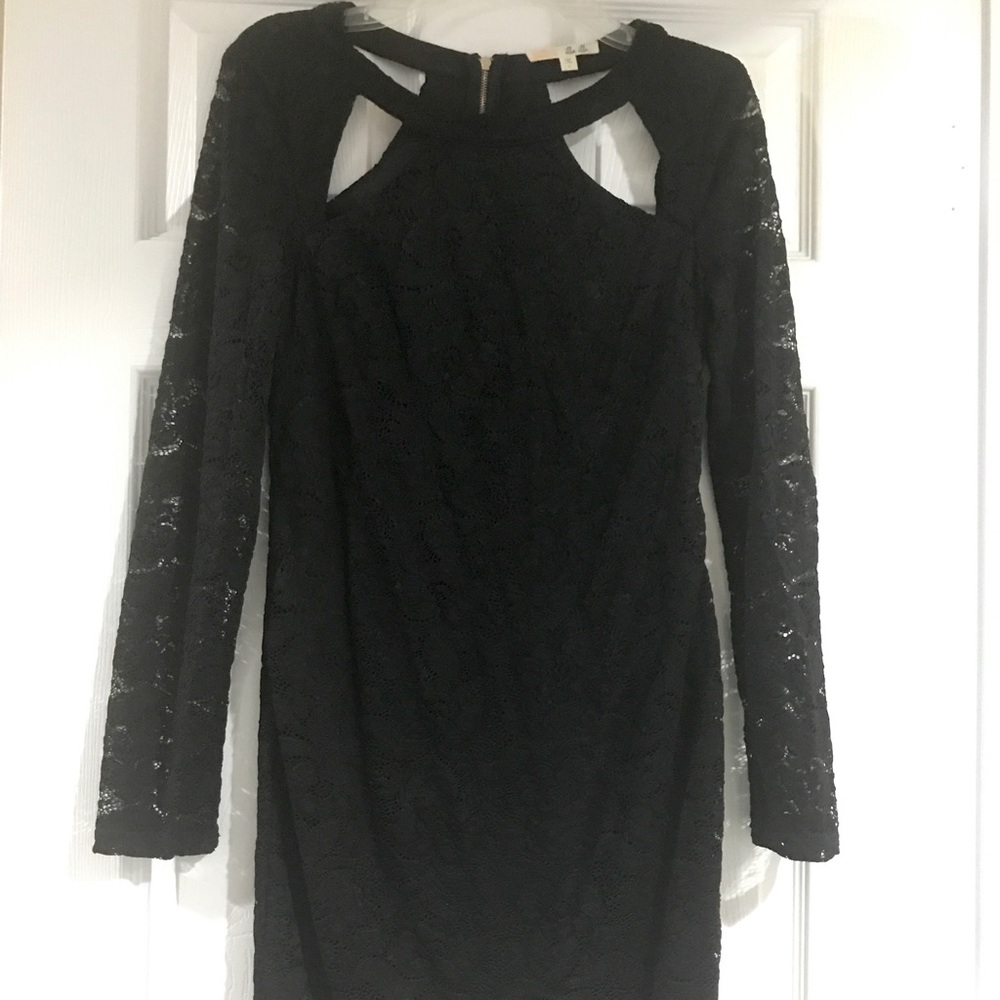New lace black dress cut out design sz L juniors